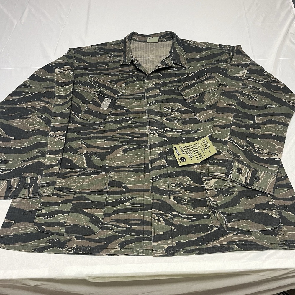 NWT Tiger Stripe Camo BDU Shirt Mens 3XL Rothco Ripstop Slant Pocket Military